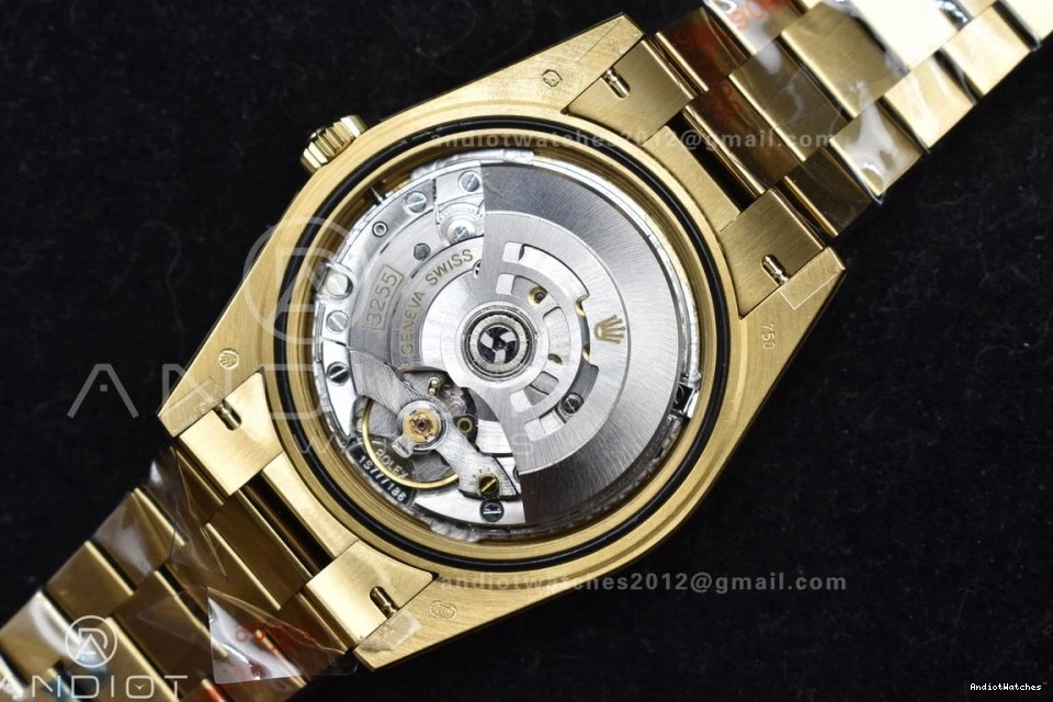 GMF 904L Diamond A3255 Gain YG 723 DayDate President On Weight GoAnywhere Markers Gold Dial Steel 40 V Bracelet 1021